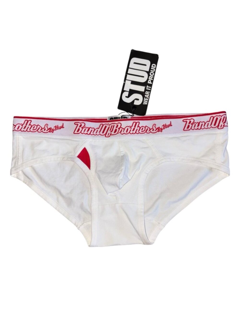 Stud Wear It Proud Stud UP Men's Briefs Size XL Rivets Low Rise Ringer NEW - Picture 2 of 3
